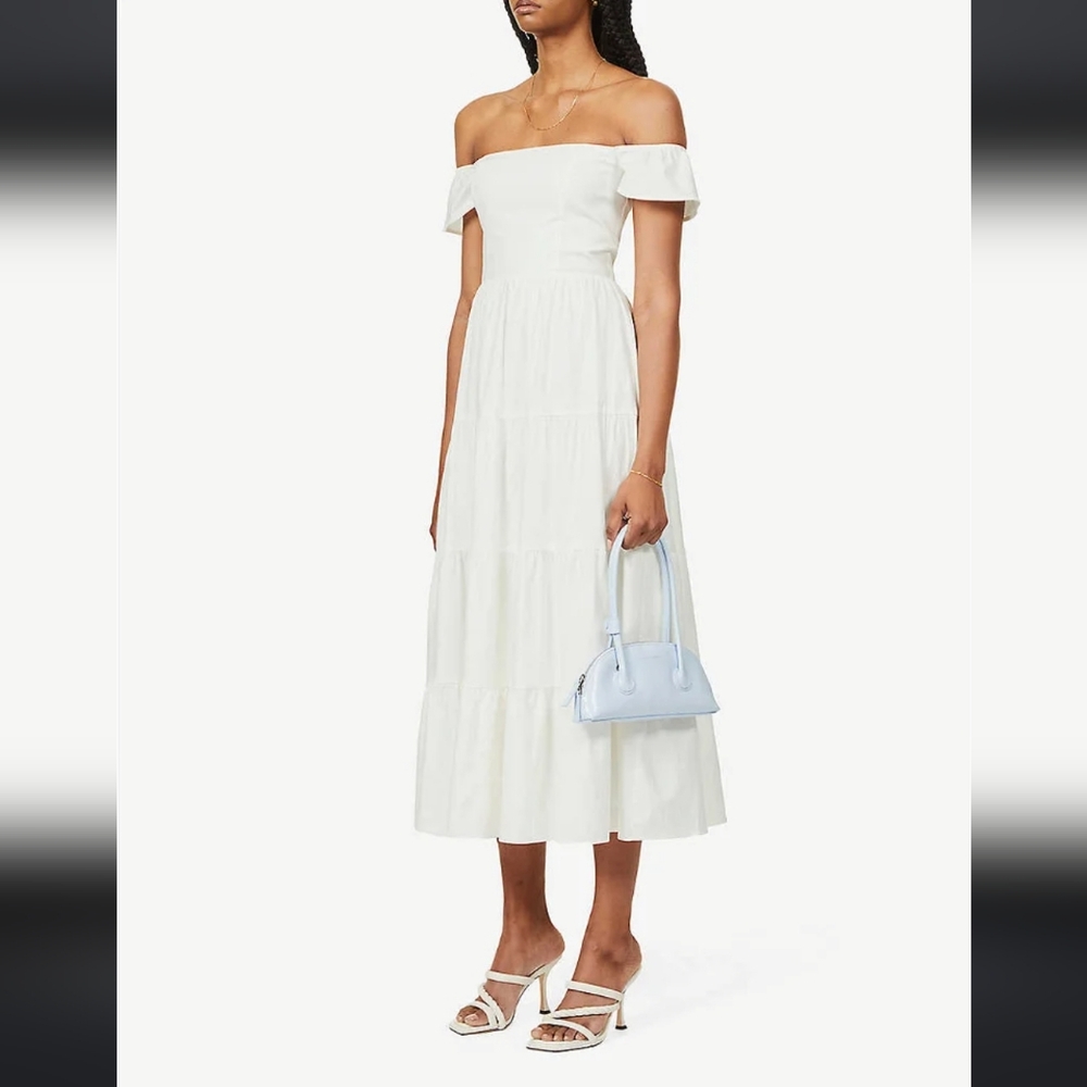 Reformation DEREK Tiered Cotton Dress